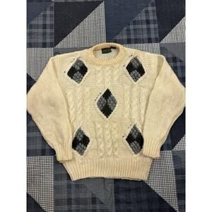 Vintage 90s‎ Oakton Limited Acrylic Sweater Pullover Crewneck Ivory Men's Medium